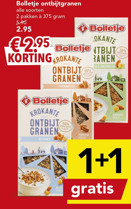 Bolletje   cereals folder aanbieding bij  Deen - details