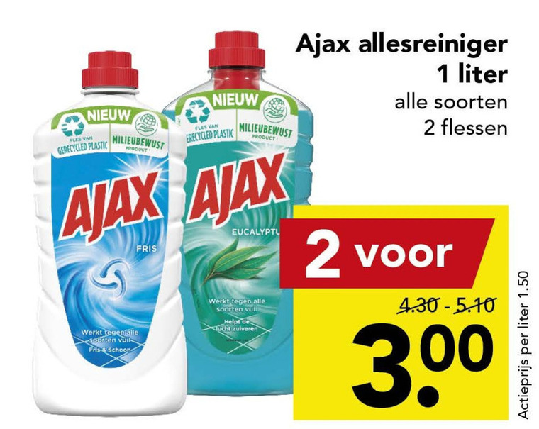 Ajax   allesreiniger folder aanbieding bij  Deen - details