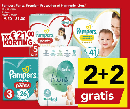 Pampers   luiers, luierbroekjes folder aanbieding bij  Deen - details