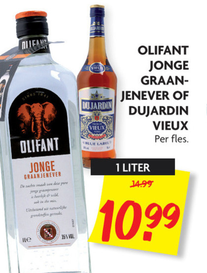 Dujardin   vieux, jenever folder aanbieding bij  Dekamarkt - details