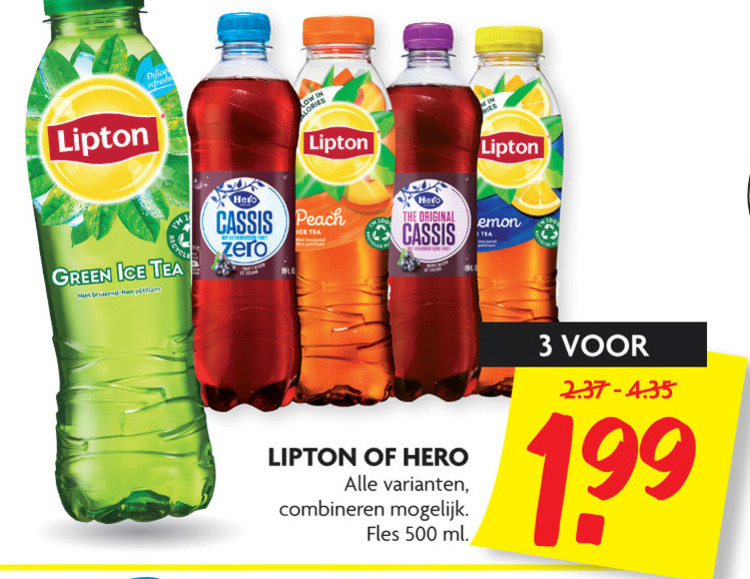 Lipton   ice tea, frisdrank folder aanbieding bij  Dekamarkt - details