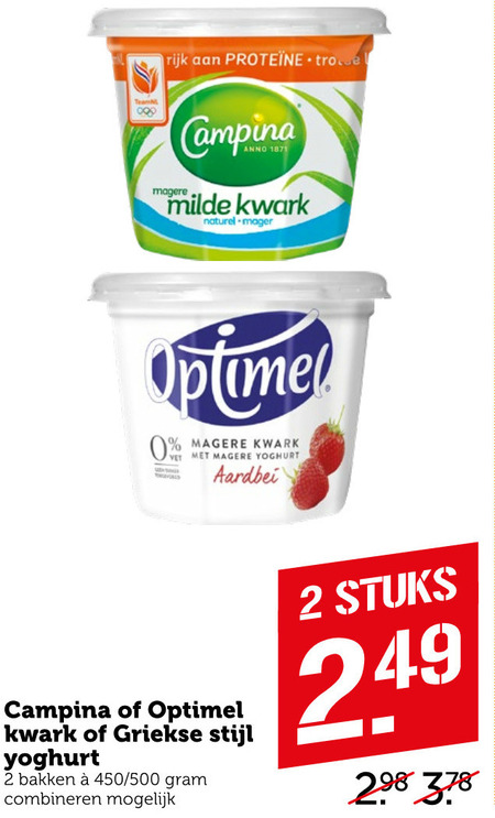 Optimel   yoghurt, kwark folder aanbieding bij  Coop - details