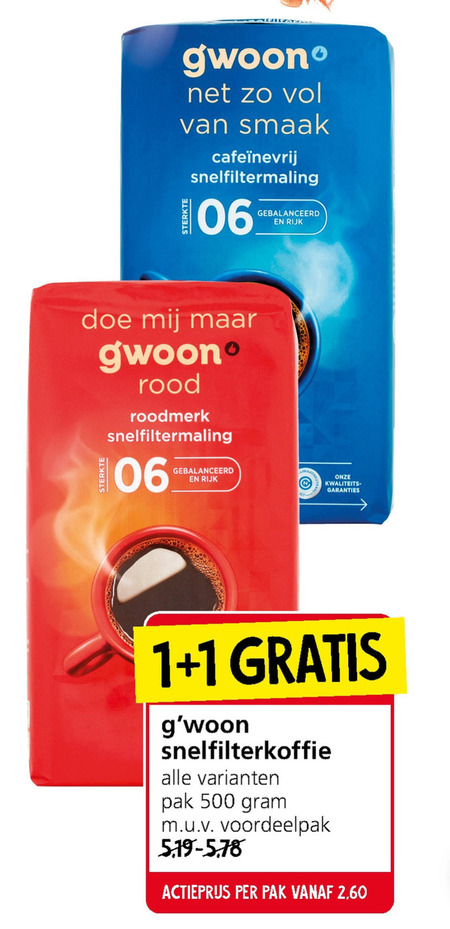 Gwoon   koffie folder aanbieding bij  Jan Linders - details