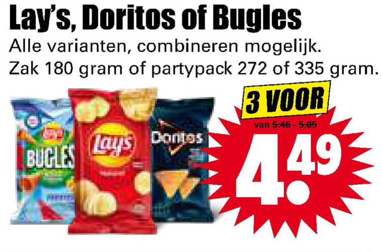 Lays zoutje, chips folder aanbieding bij Dirk details