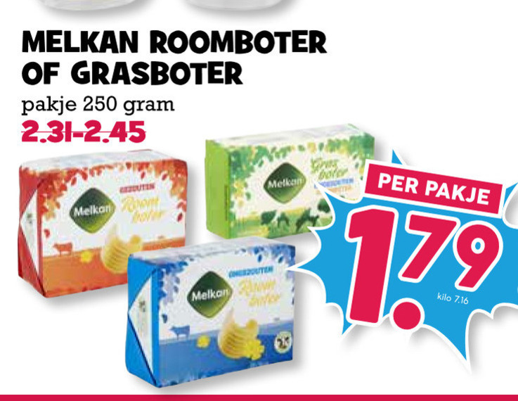 Melkan   roomboter folder aanbieding bij  Boons Markt - details