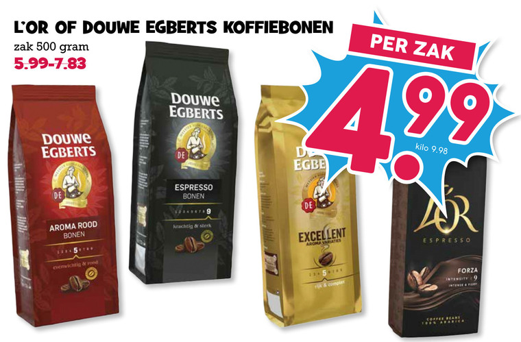 Douwe Egberts   koffiebonen folder aanbieding bij  Boons Markt - details