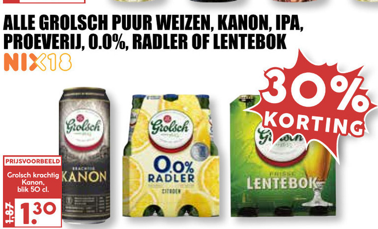 Grolsch   speciaalbier, lentebokbier folder aanbieding bij  MCD Supermarkt Basis - details