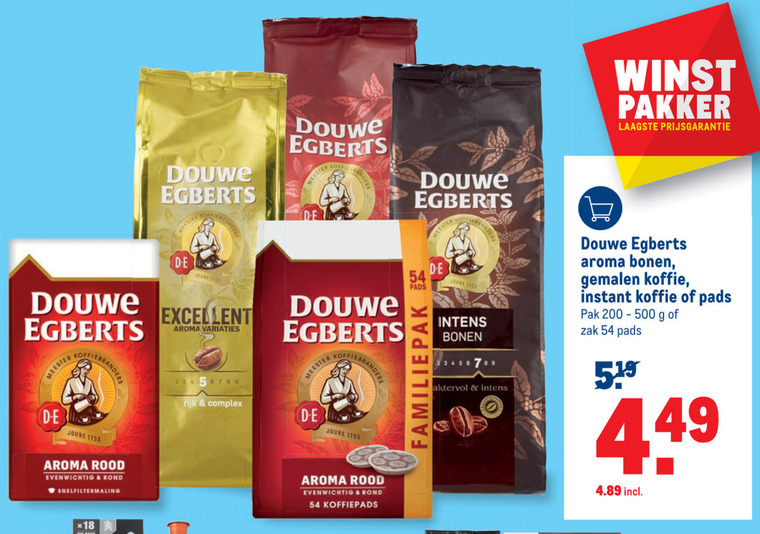 Douwe Egberts   koffie, koffiebonen folder aanbieding bij  Makro - details