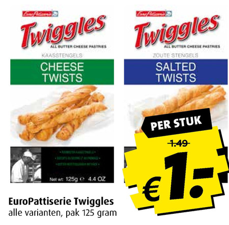 Twiggles   kaaszoutjes folder aanbieding bij  Boni - details