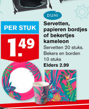 Duni   wegwerpservies, wegwerpbordjes folder aanbieding bij  Hoogvliet - details