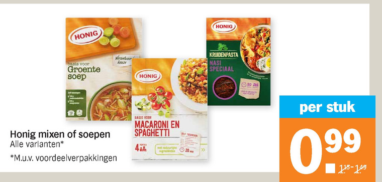 Honig   soep, maaltijdmix folder aanbieding bij  Albert Heijn - details