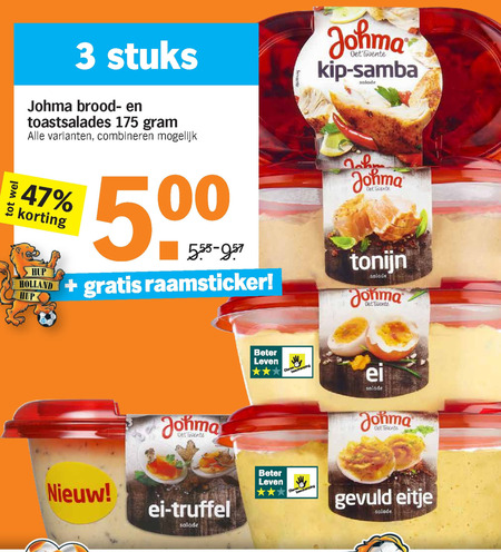 Johma   salade folder aanbieding bij  Albert Heijn - details