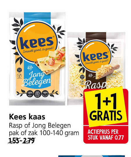 Kees   kaasplakken, geraspte kaas folder aanbieding bij  Jan Linders - details