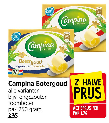 Campina   roomboter folder aanbieding bij  Jan Linders - details