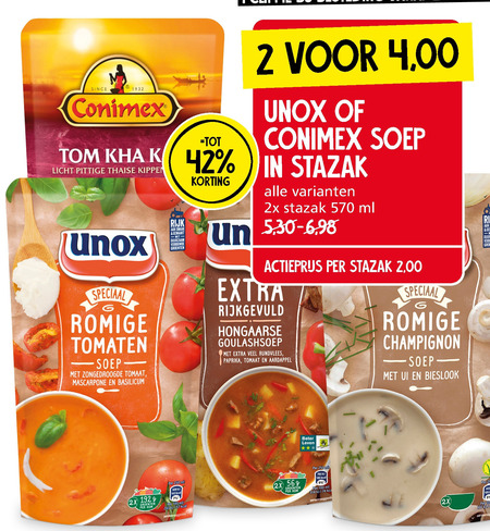 Conimex   soep folder aanbieding bij  Jan Linders - details