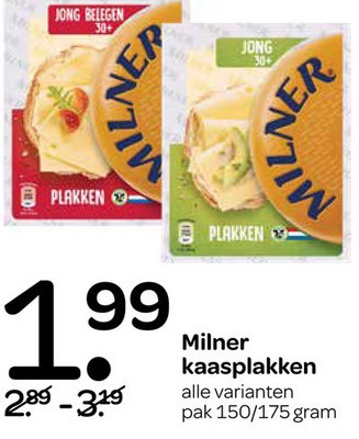 Milner   kaasplakken folder aanbieding bij  Spar - details