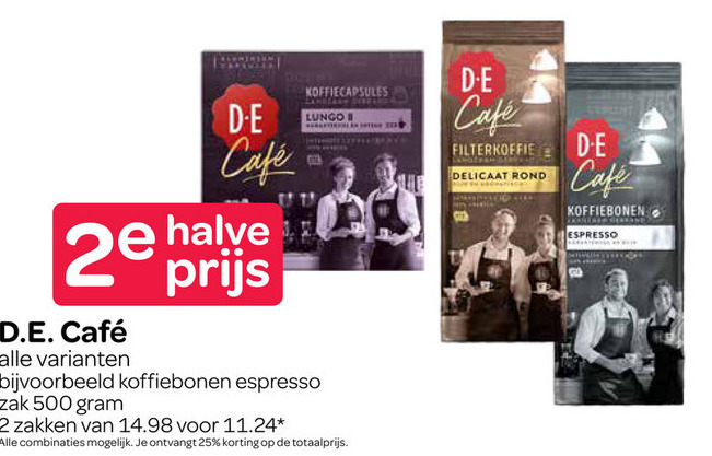 Douwe Egberts   koffiebonen, koffie folder aanbieding bij  Spar - details