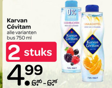 Karvan Cevitam   limonadesiroop folder aanbieding bij  Spar - details