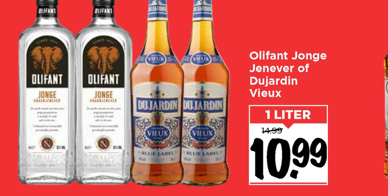 Dujardin   vieux, jenever folder aanbieding bij  Vomar - details