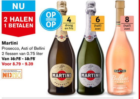 Martini   prosecco folder aanbieding bij  Hoogvliet - details