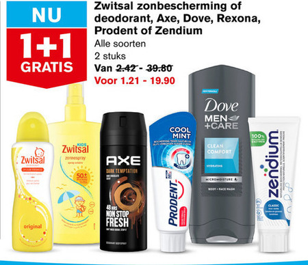 Axe   tandpasta, deodorant folder aanbieding bij  Hoogvliet - details