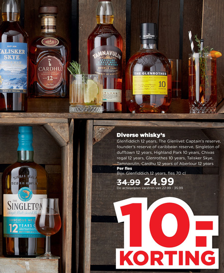 Glenlivet   whisky folder aanbieding bij  Plus - details