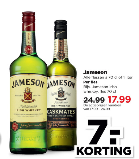 Jameson   whisky folder aanbieding bij  Plus - details