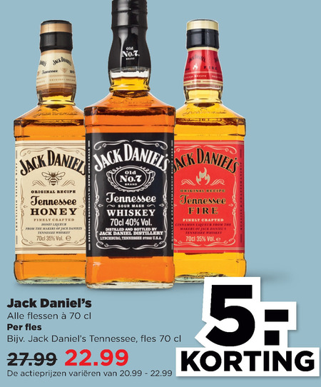 Jack Daniels   whisky folder aanbieding bij  Plus - details