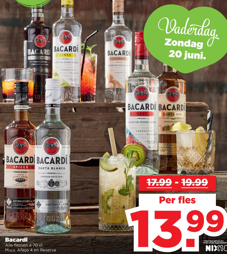 Bacardi   rum folder aanbieding bij  Plus - details