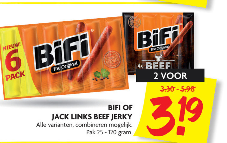 Bifi   bierworstjes folder aanbieding bij  Dekamarkt - details