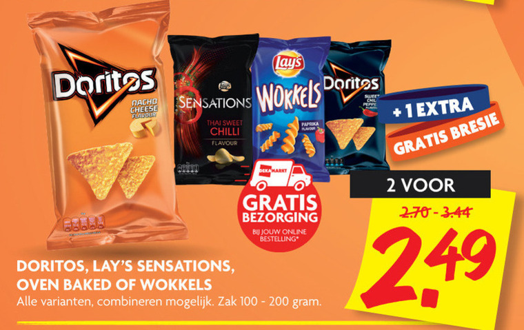 Doritos   chips, zoutje folder aanbieding bij  Dekamarkt - details