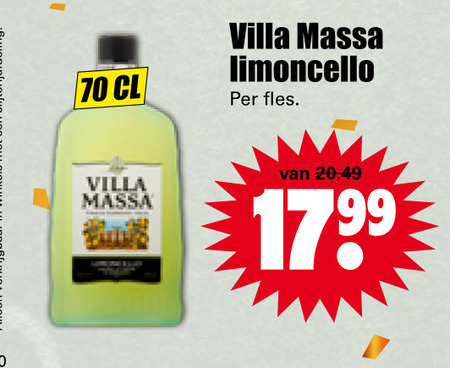 Villa Massa   limoncello folder aanbieding bij  Dirk - details