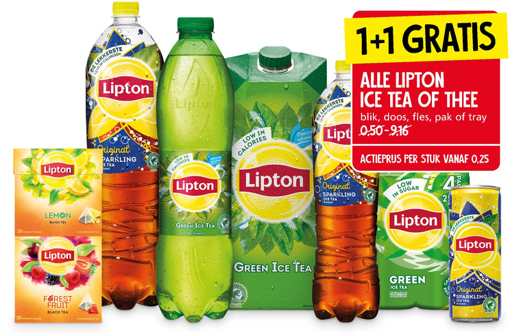 Lipton   ice tea, thee folder aanbieding bij  Jan Linders - details