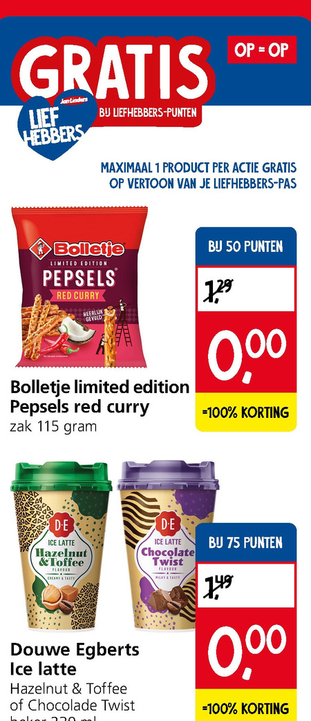 Douwe Egberts   ijskoffie folder aanbieding bij  Jan Linders - details