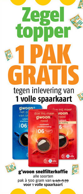 Gwoon   koffie folder aanbieding bij  Poiesz - details