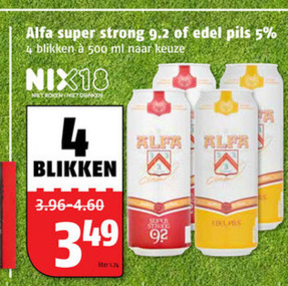 Alfa   speciaalbier, blikje bier folder aanbieding bij  Poiesz - details