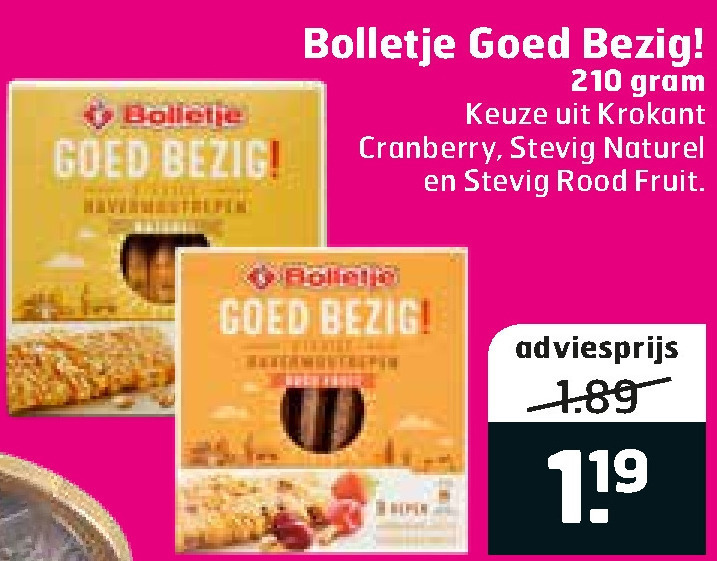 Bolletje   mueslireep folder aanbieding bij  Trekpleister - details