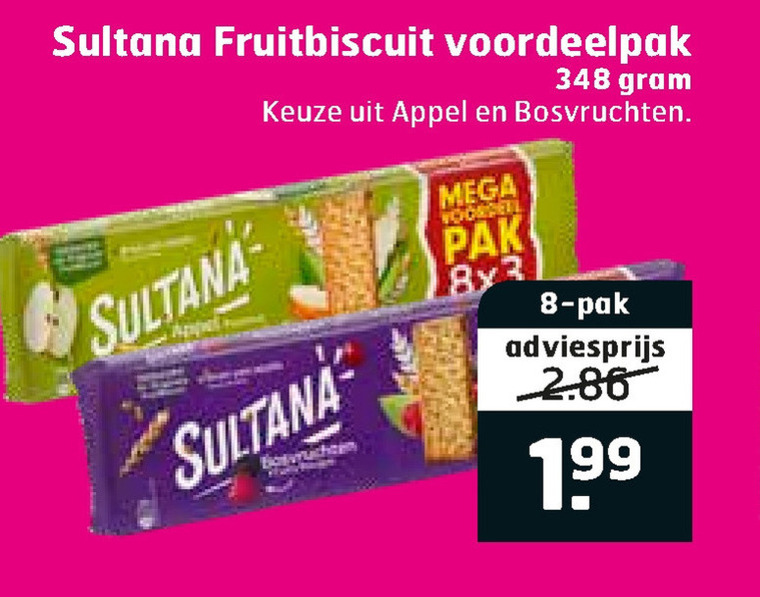 Sultana   fruitbiscuit folder aanbieding bij  Trekpleister - details