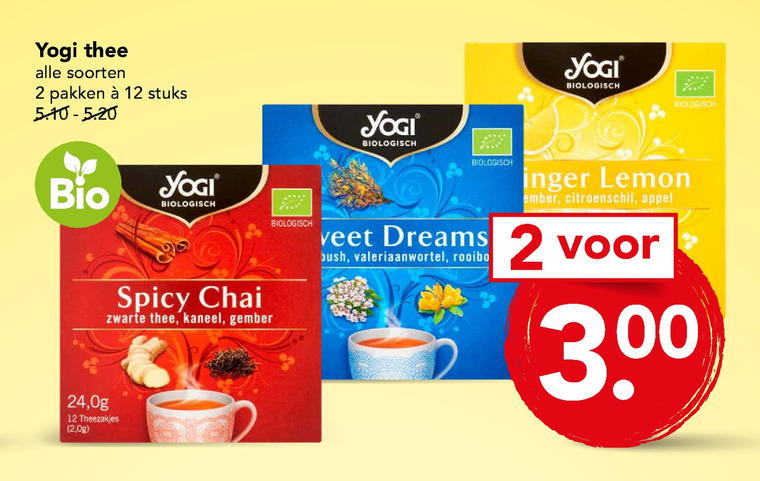 Yogi Tea   thee folder aanbieding bij  Deen - details