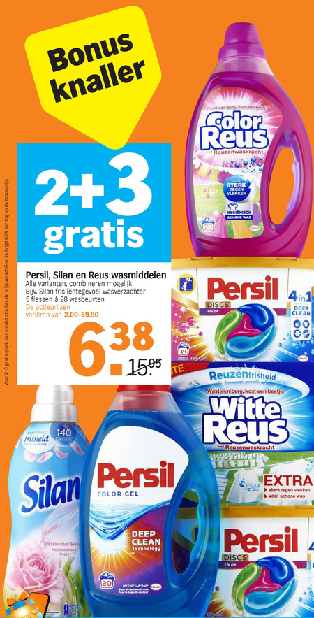 Persil   wasmiddel, wasverzachter folder aanbieding bij  Albert Heijn - details