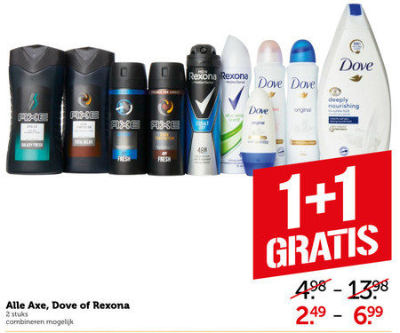 Axe   deodorant, douchegel folder aanbieding bij  Coop - details