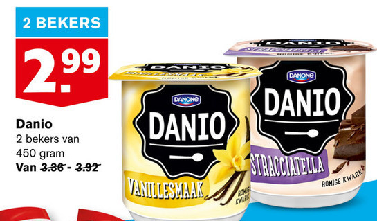 Danone Danio   kwark folder aanbieding bij  Hoogvliet - details