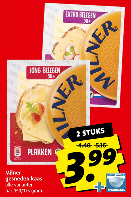 Milner   kaasplakken folder aanbieding bij  Boni - details