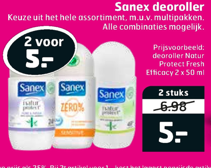 Sanex   deodorant folder aanbieding bij  Trekpleister - details