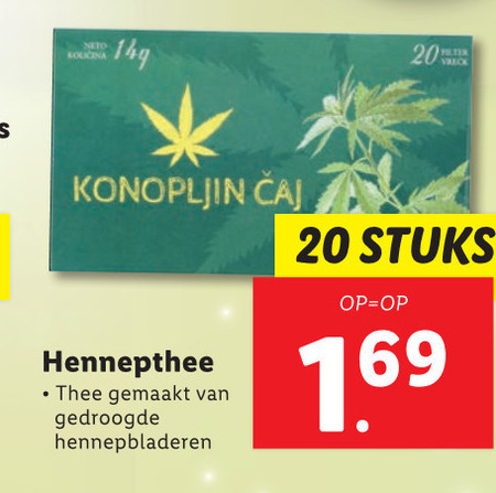 Konopljin   thee folder aanbieding bij  Lidl - details