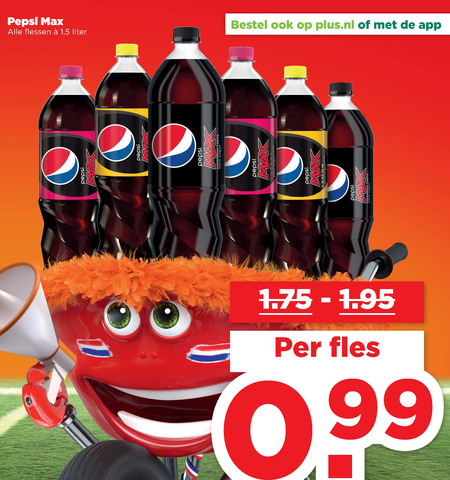 Pepsi   cola folder aanbieding bij  Plus - details