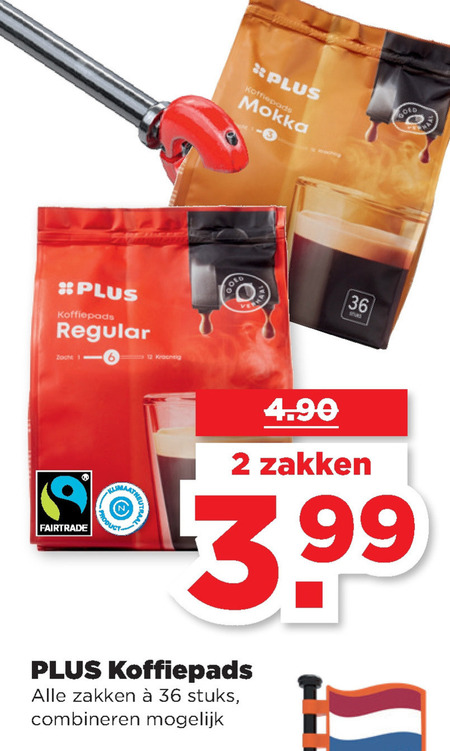 Plus Huismerk   koffiepad folder aanbieding bij  Plus - details