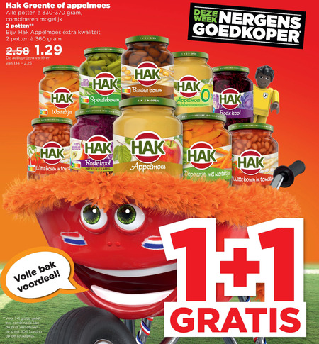 Hak   appelmoes, groenteconserven folder aanbieding bij  Plus - details