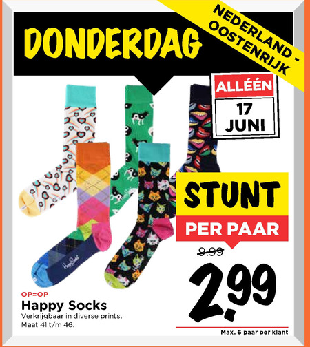 Happy Socks   herensokken, damessok folder aanbieding bij  Vomar - details