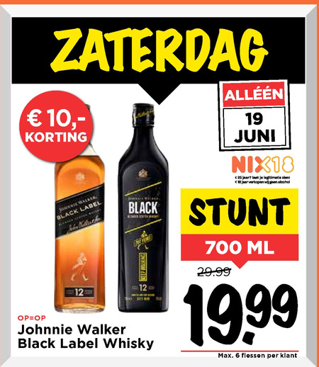 Johnnie Walker   whisky folder aanbieding bij  Vomar - details